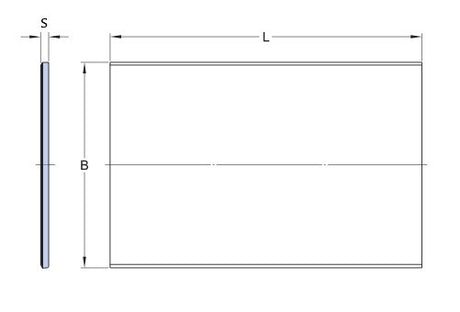 SKF PCMS 2005002.50 E bande de glissement, acier-PTFE