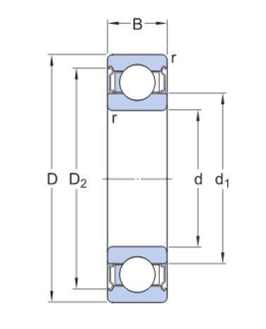 SKF 6312-2Z/VA228 roulement à billes