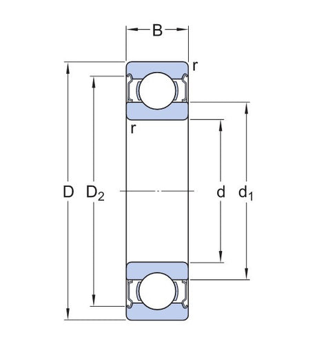 SKF 6303-2Z/C3WT roulement à billes