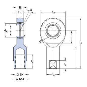 SKF SI 15 ES tête articulée