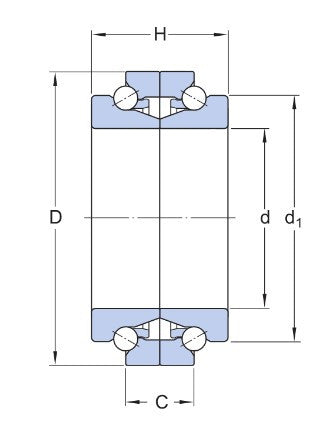 SKF BTW 40 CTN9/SP roulement à billes à contact oblique
