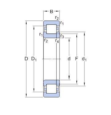 SKF NUP 308 ECM/C3 roulement à rouleaux