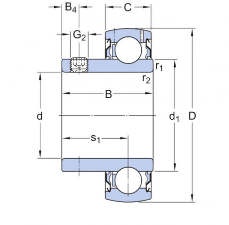 SKF YAT 206 roulement de fixation