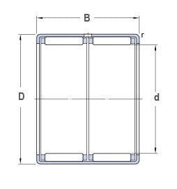 SKF HK 2538 roulement à aiguilles avec boîtier pressé