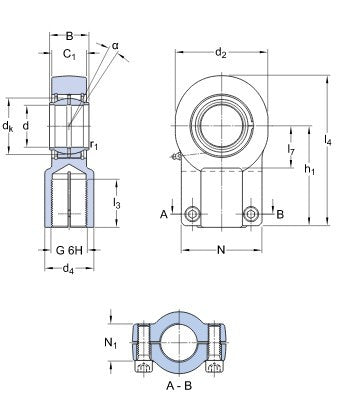 SKF SIQG 40 ES tête articulée