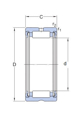 SKF RNA 4904-2RS roulement à aiguilles sans bague intérieure