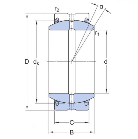 SKF GE 220 TXA-2RS (GE 220-UK-2RS) roulement à rotule sans entretien, acier/PTFE