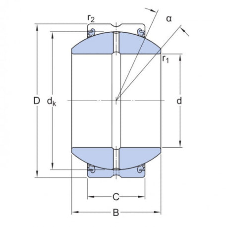 SKF GEH 80 ES-2LS joint à roulement à billes acier-acier