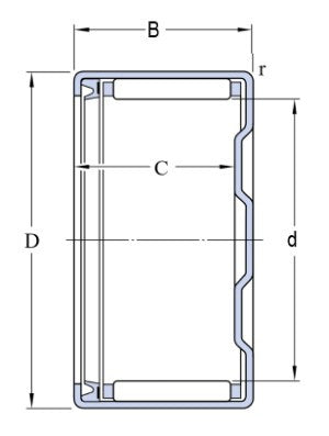 SKF BK 2518 RS roulement à aiguilles