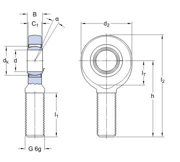 SKF SA 6 E tête articulée