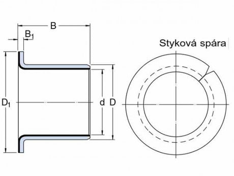 SKF PCMF 101217 E coussinet glissant à bride, acier-PTFE/Pb
