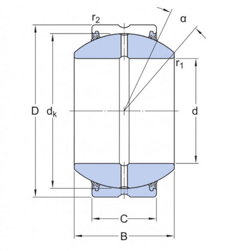 SKF GEH 100 ES-2RS roulement à rotule acier-acier