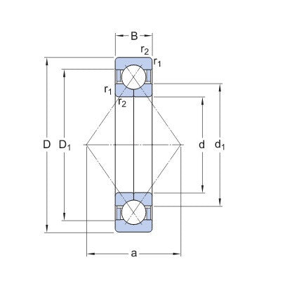 SKF QJ 312 MA/C3 roulement à quatre points