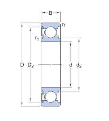 SKF 6304 RSH roulement à billes