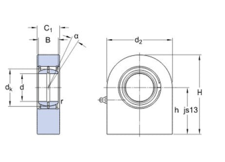 SKF SCF 25 ES tête articulée
