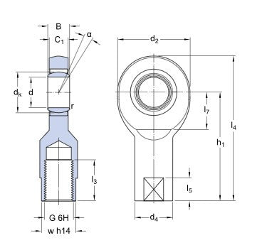 SKF SIL 6 E tête articulée