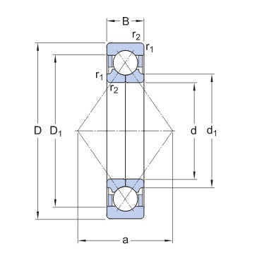 SKF QJ 310 PHAS/C3 roulement à quatre points