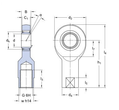 SKF SI 35 TXE-2LS tête articulée