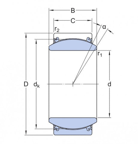 SKF GE 25 TXG3E-2LS roulement articulé