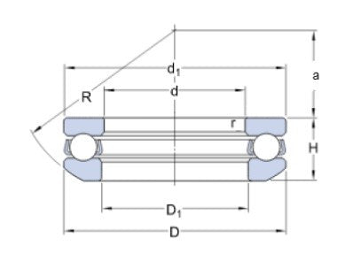 SKF 53220 roulement à billes axiaux