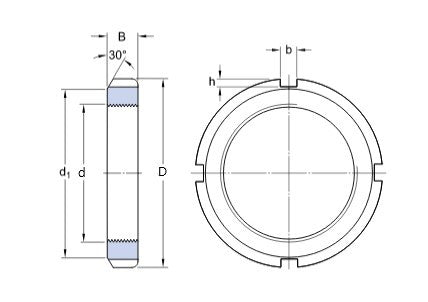 KM 12 SKF écrou de sécurité