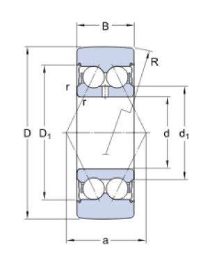 SKF 305806 C-2Z poulie à roulement