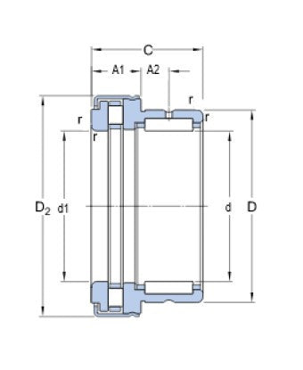 SKF NKXR 17 Z roulement à aiguilles combiné