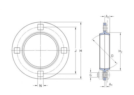 SKF PF 90 corps de roulement en tôle ronde
