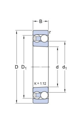 SKF 1313 EKTN9/C3 roulement à billes à rouleaux inclinés