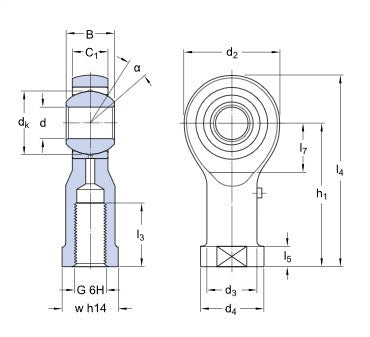 SKF SIKAC 12 M/VZ019 tête articulée