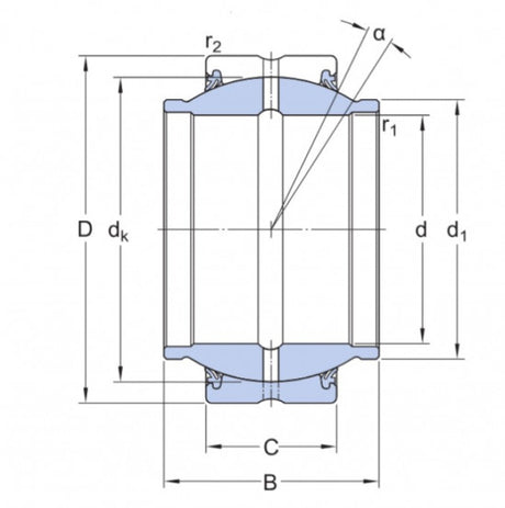 SKF BLRB 365218 A-2RS roulement à joint universel acier-acier