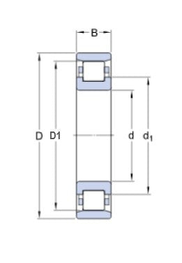 SKF N 203 ECP roulement à rouleaux