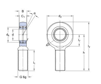 SKF SA 30 ES-2RS tête articulée