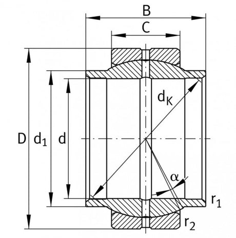 SKF GEG 32 ES roulement articulé acier-acier