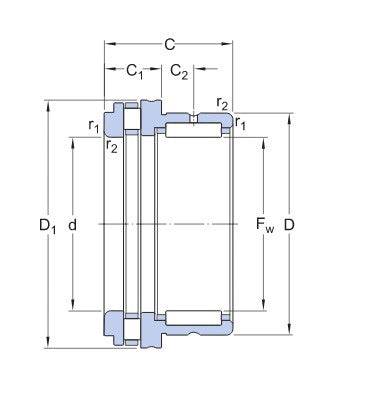 SKF NKXR 15 roulement à aiguilles combiné