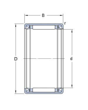 SKF HK 2520.2RS roulement à aiguilles avec boîtier pressé