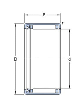 SKF HK 1614 RS roulement à aiguilles avec manchon pressé